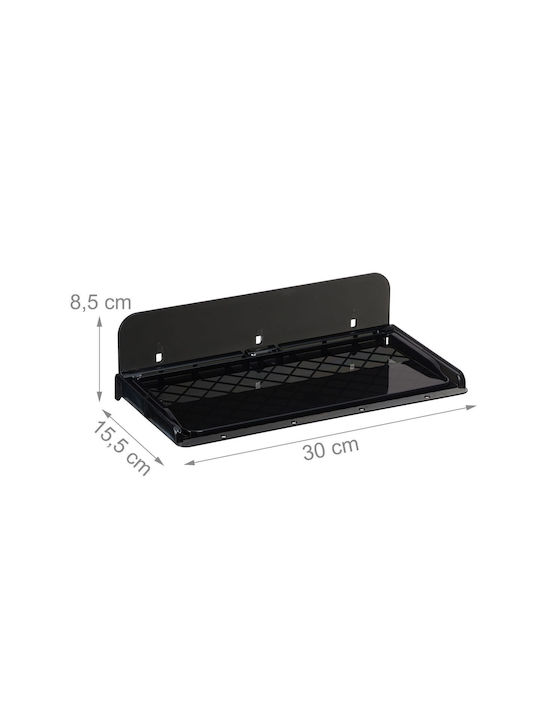 Relaxdays Επιτοίχιο Ράφι 8.5x22x30εκ. Μαύρο