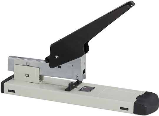 Relaxdays Professioneller Handtacker Kapazität 100 Blätter 18x28x6,5 cm Grau Schwarz