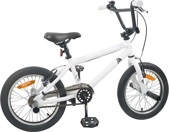 vidaXL Bicicletă Copii BMX Albă 20"