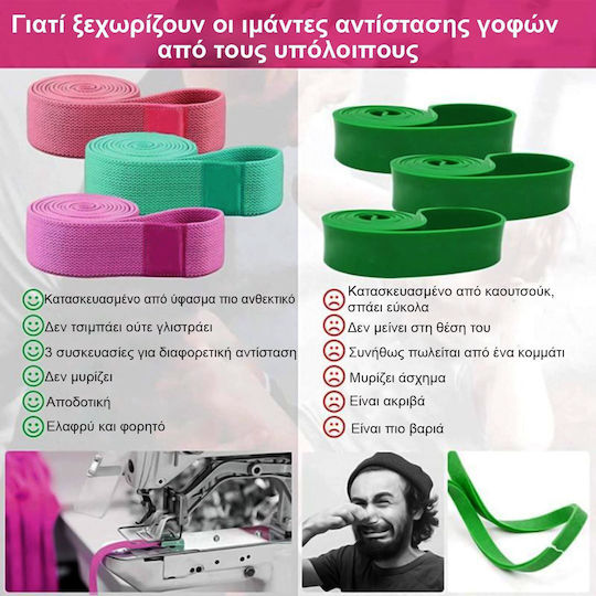 Еластични ленти за съпротивление за ханш 3 броя 8435 Oem