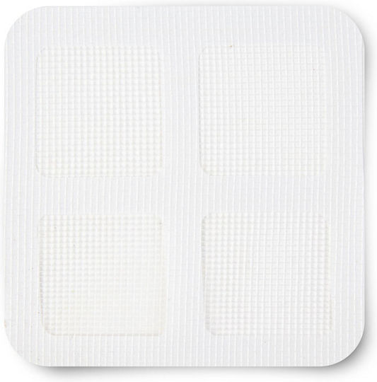 Plasturi De Reparare Plasă Anti-Țânțari 10x10 Cm Set 4 Bucăți Autocolante Reparare Plasă Insecte Albe