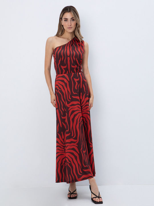 Women's One Shoulder Printed Blouse