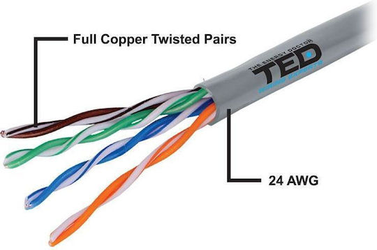 UTP Кабел Ted Electric Kab-ted4 Кат.5 Мед 305 М