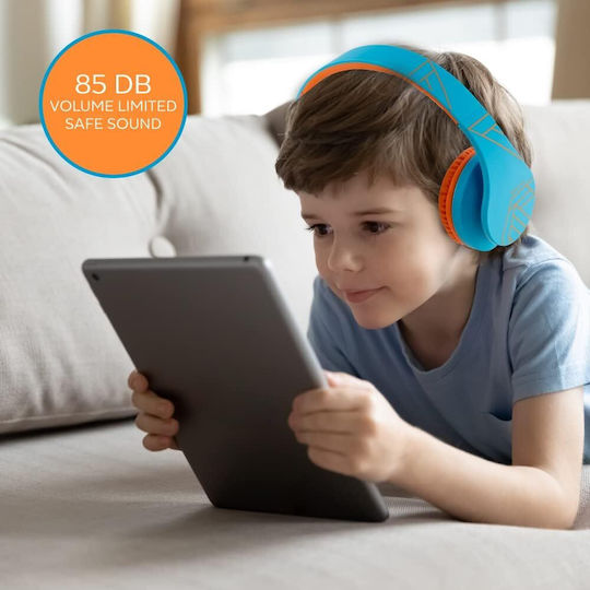 PowerLocus P2 Kids Ασύρματα / Ενσύρματα Παιδικά Over Ear Ακουστικά με Ραδιόφωνο με 20 ώρες Λειτουργίας Γαλάζια
