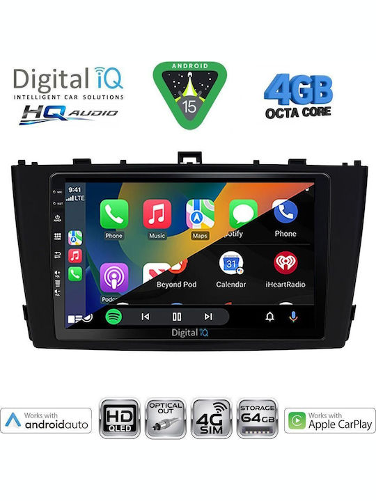 Digital IQ Car Audio System for Toyota Avensis 2009-2015 Bluetooth USB WiFi GPS Apple CarPlay Android Auto with 9" Touch Screen
