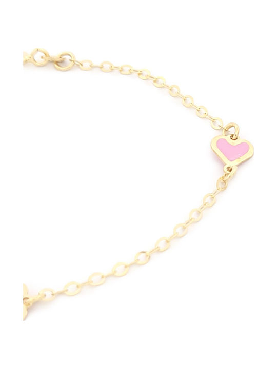 Kids Bracelet Gold 9K with Heart