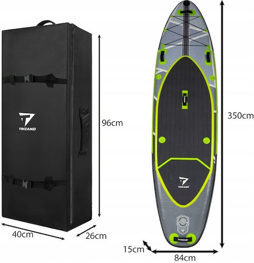 Trizand Placă SUP Gonflabilă cu Lungime 3.5m Gri