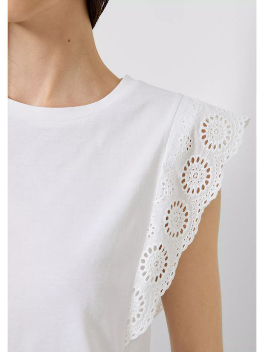 Women's Blouse with Broderie Anglaise Lace