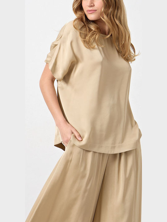 Damen Bluse Beige