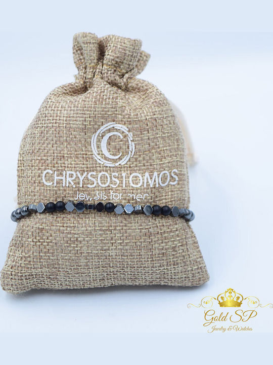 Chrysostomos Ανδρικό Βραχιόλι Μακραμέ από Κορδόνι