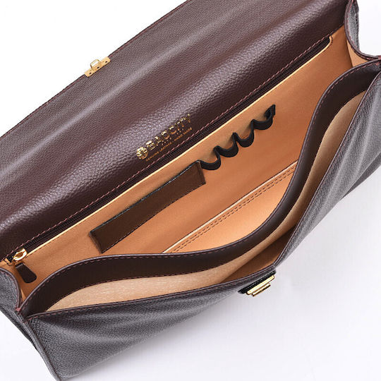 Φάκελος Εγγράφων Α4 Καφέ Δερμάτινος Bagcity Baw51b 25720-04