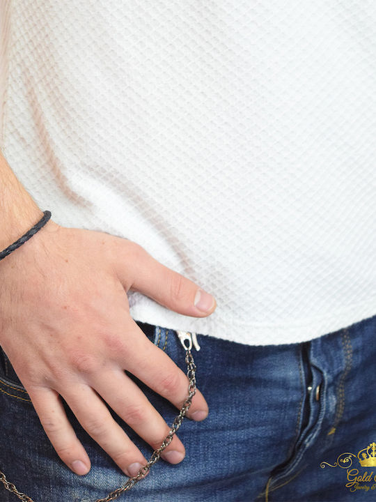 Chrysostomos Men's Leather Bracelet