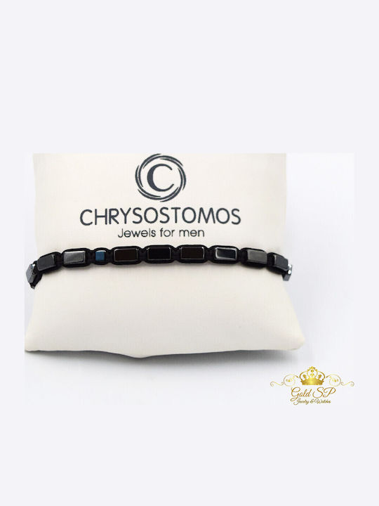 Chrysostomos Ανδρικό Βραχιόλι Μακραμέ από Κορδόνι