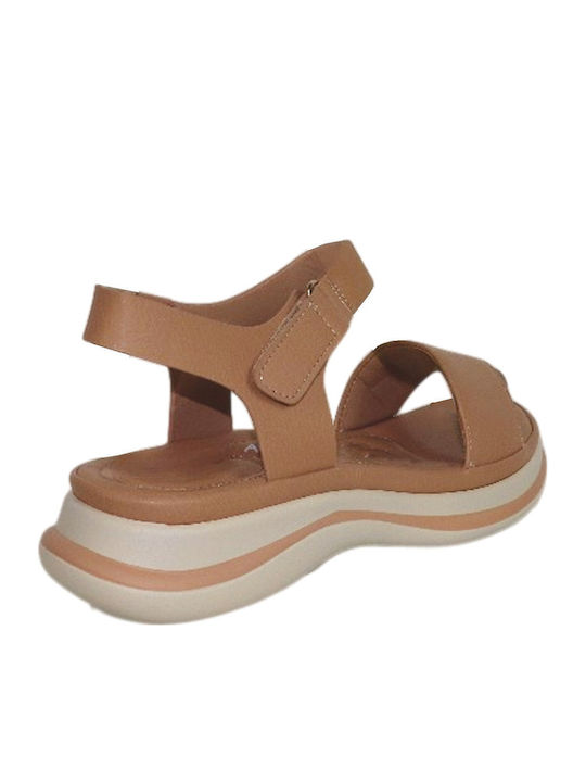 Γυναικεία Ανατομικά Σανδάλια Flatforms Μπεζ