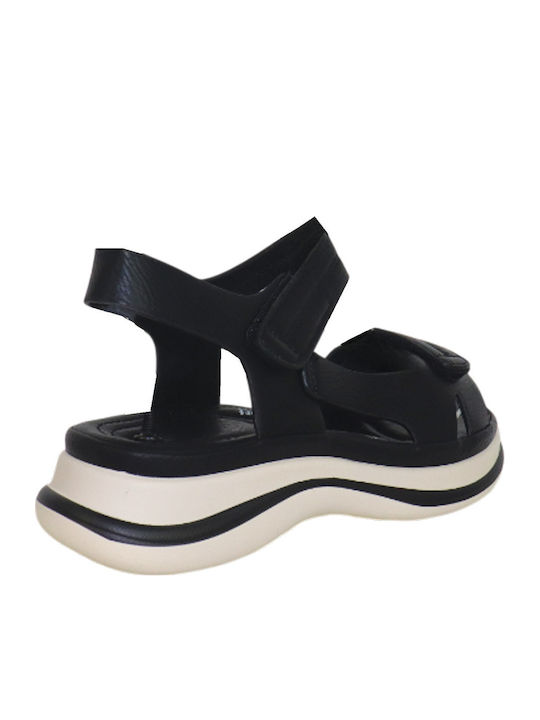 Γυναικεία Ανατομικά Σανδάλια Flatforms Μαύρα