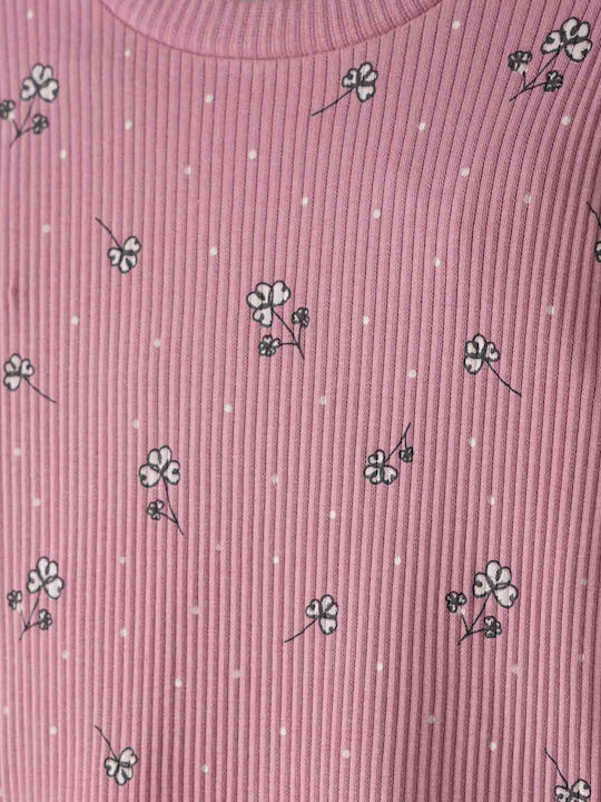 Set pentru copii cu colanți Iarnă 3buc Pink