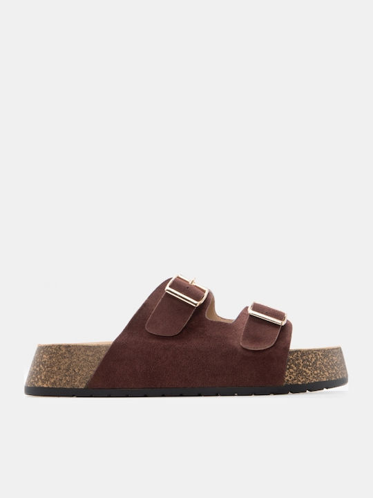 Women's Flat Sandals Flatforms Brown