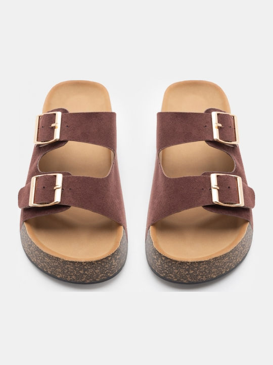 Women's Flat Sandals Flatforms Brown