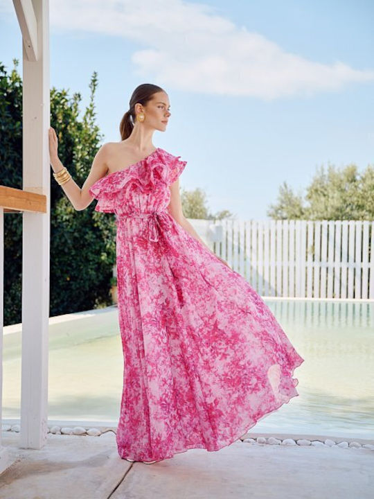 Summer Maxi Dress for Wedding / Christening Fuchsia