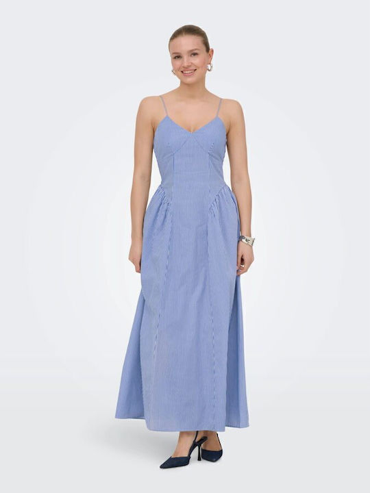 Summer Maxi Shirt Dress Blue