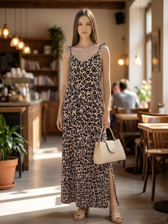 Καλοκαιρινό Maxi Φόρεμα Animal Print