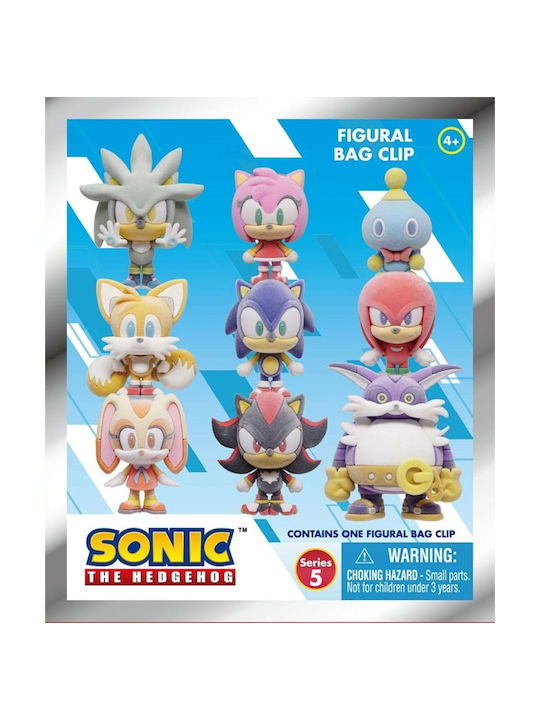 Sonic Hedgehog Pvc Bag Clips Flocking Series 5