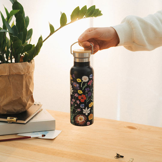 Grupo Erik Μπουκάλι Θερμός Ανοξείδωτο 500ml SLEEPLESS GARDEN με Λαβή