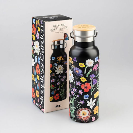 Grupo Erik Μπουκάλι Θερμός Ανοξείδωτο 500ml SLEEPLESS GARDEN με Λαβή