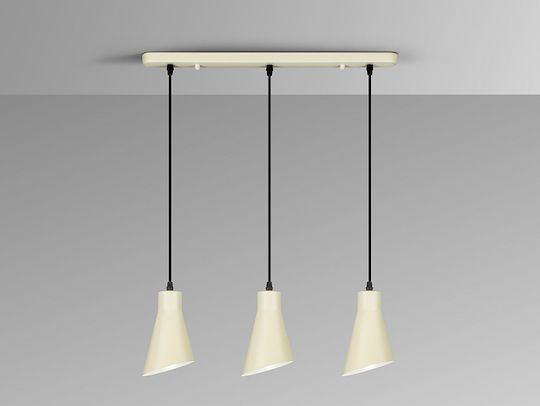 Cream Verstellbare Deckenleuchte mit E27 Lampenbirnensockel