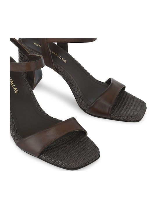 Damen Sandalen Braune Leder