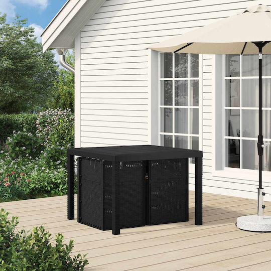 Garten- und Outdoor-Möbelsets 3 Stück Anthrazit mit Kissen