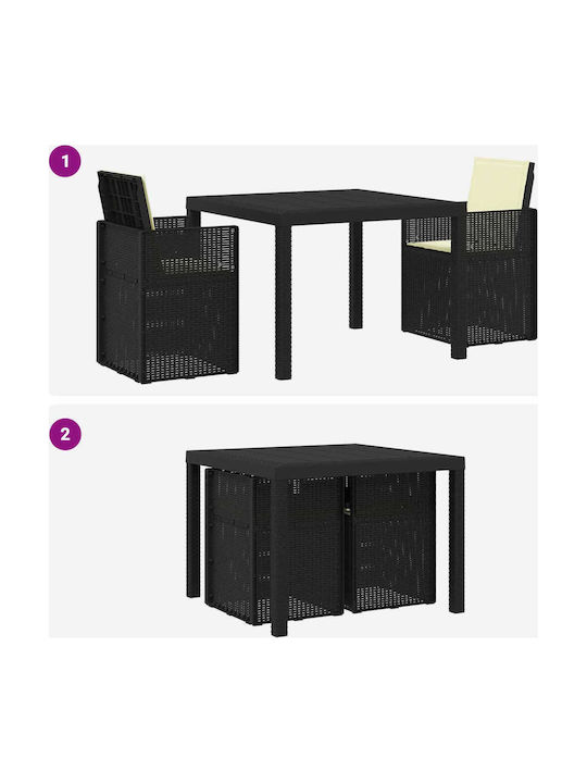 Set Sala De Mese Pentru Exterior 3 Piese Antracit Cu Perne