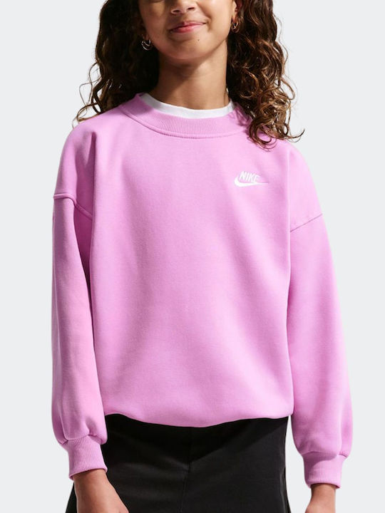 Fleece Επένδυση Παιδικό Φούτερ Lt Magenta / White