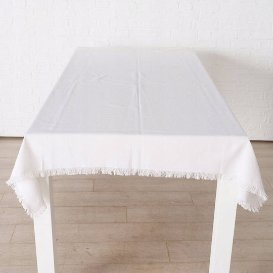 Boltze Cotton White Tablecloth 185x145cm
