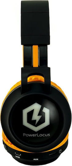PowerLocus Buddy Ασύρματα / Ενσύρματα Παιδικά On Ear Ακουστικά με 15 ώρες Λειτουργίας Πορτοκαλί