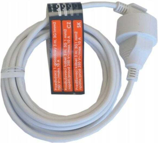 Duwi Extension Cord Cable with Length 3m Cross Section 3 x 1mm² and Grounding