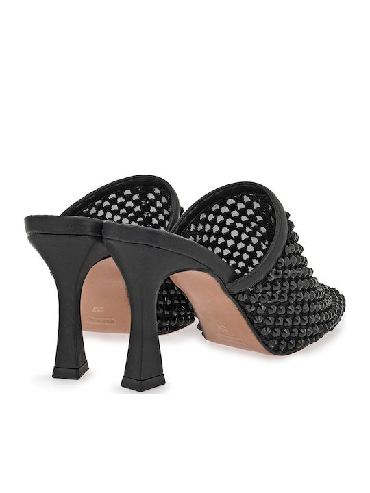 Mules With High Heel In Black Colour