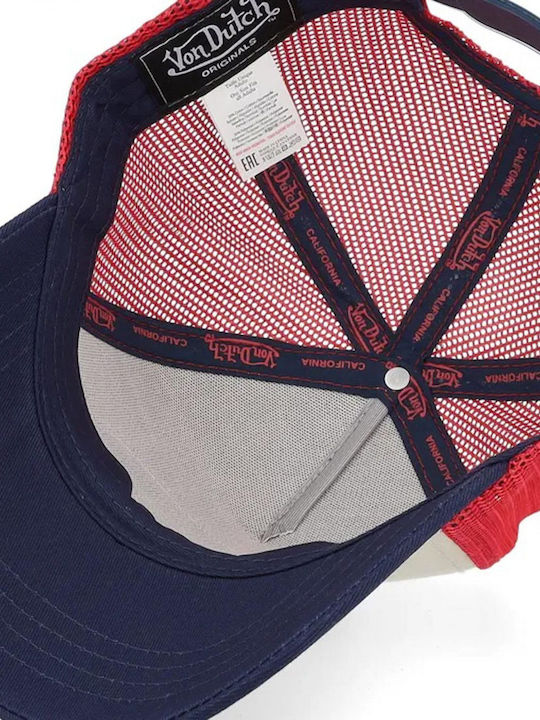 Von Dutch Männliches Trucker-Kappe Weiß Rot Vd 0 Cas1 Cla5-klassisch5
