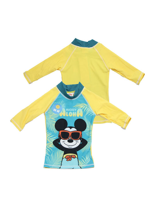 Disney Mickey Kinder Badebekleidung Rashguard Gelb