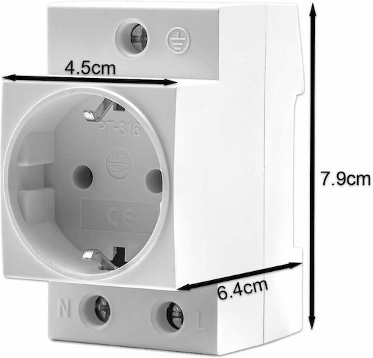 Andowl Πρίζα Ράγας 250V 16A