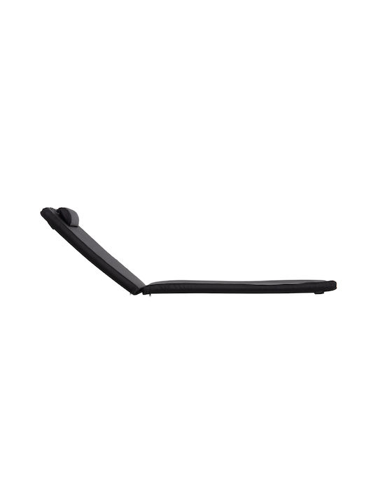 Black Sunbed Cushion with Backrest