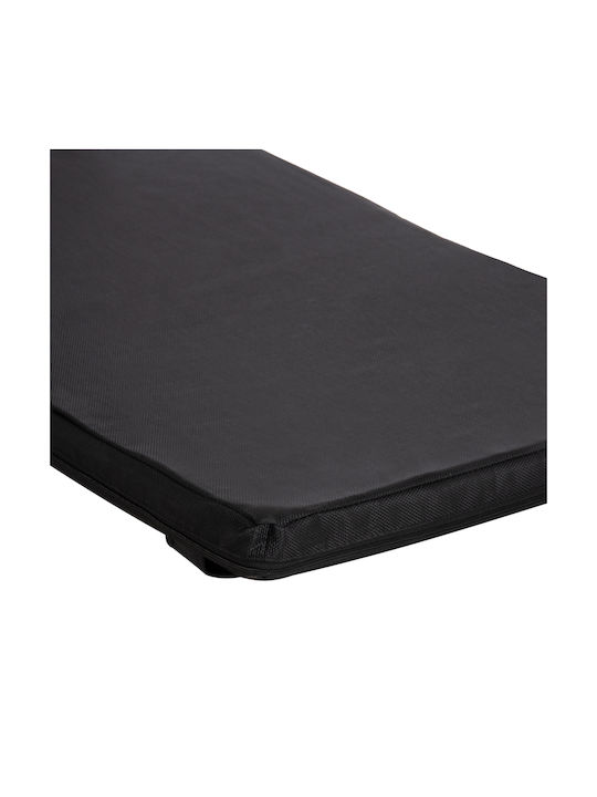Black Sunbed Cushion with Backrest