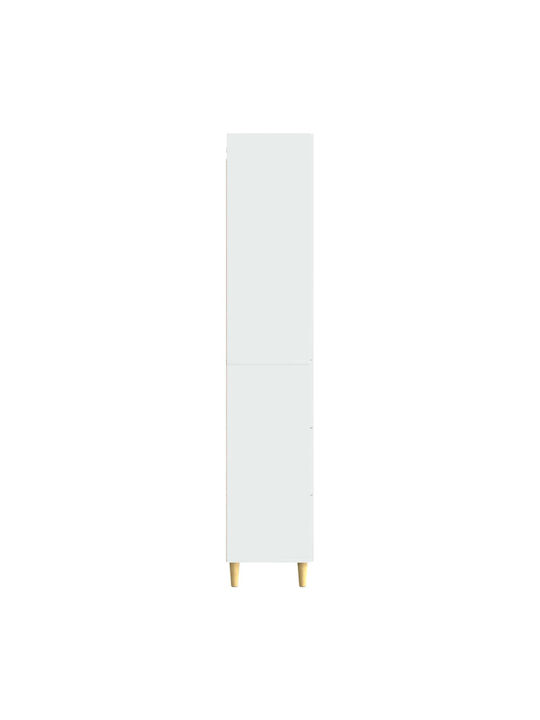 Wall Living Room Cabinet Made of Particle Board White 66x34.5x90cm