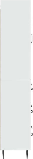 Wall Living Room Cabinet Made of Particle Board White 66x34.5x90cm