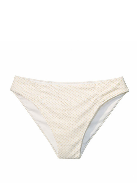 Bikini Slip Talie Înaltă Auriu