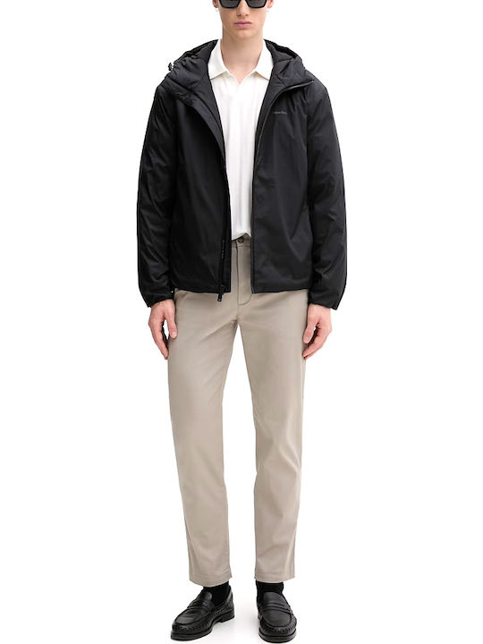 Elastic Tapered Trousers Beige