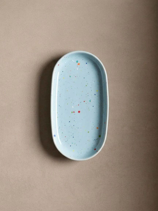 Egg Back Home Decorative Ceramic Oval Tray 18x9.5x2cm 6 Pieces