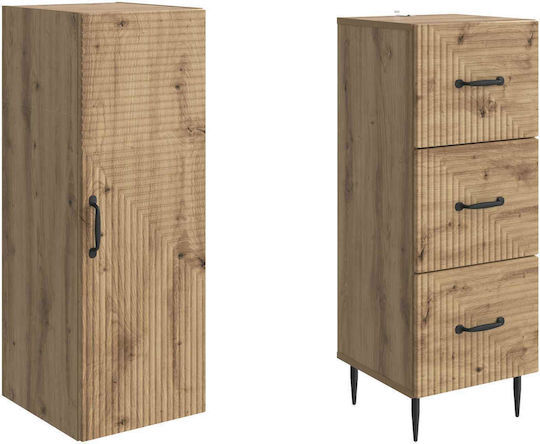 Dulap De Depozitare Din Lemn Cu 2 Sertare M33xL34.5xÎ90cm