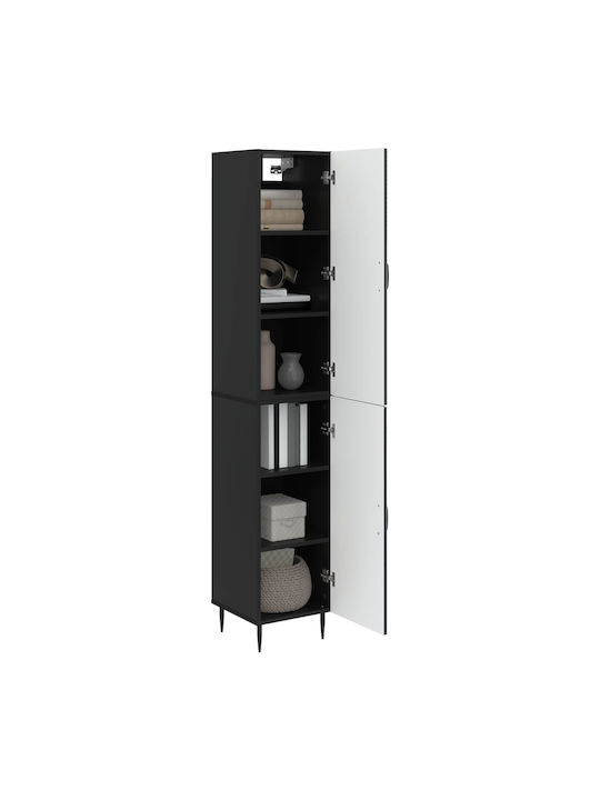 Wooden Storage Cabinet with 2 Drawers L33xW34.5xH89.5cm
