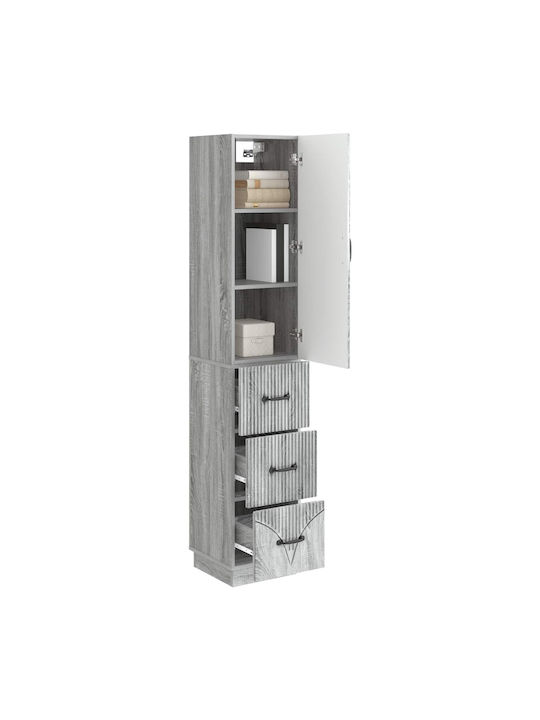 Wooden Storage Cabinet with 2 Drawers L33xW34.5xH87cm